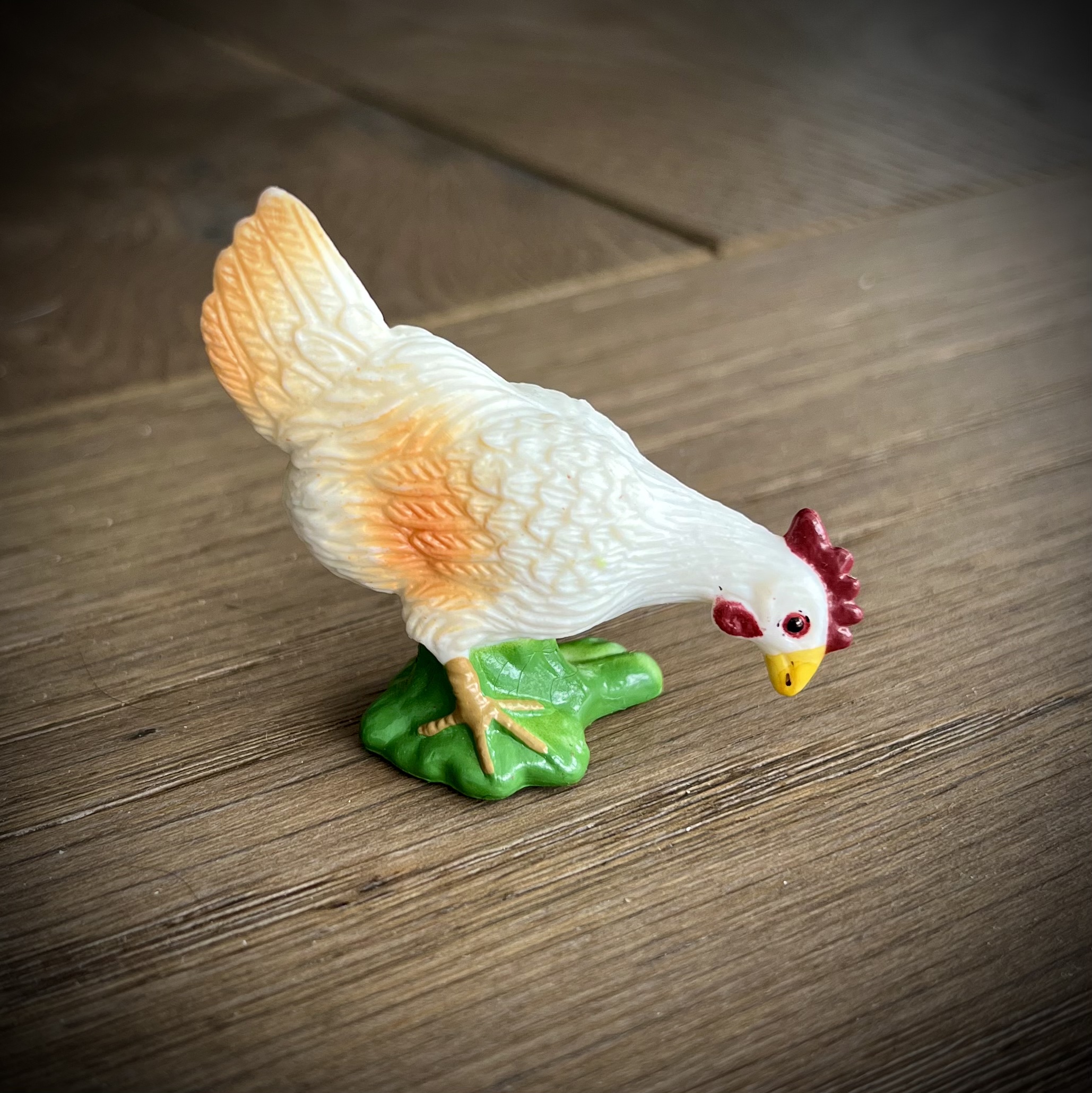 A plastic chicken to honor my father, Keith Poehlmann.
