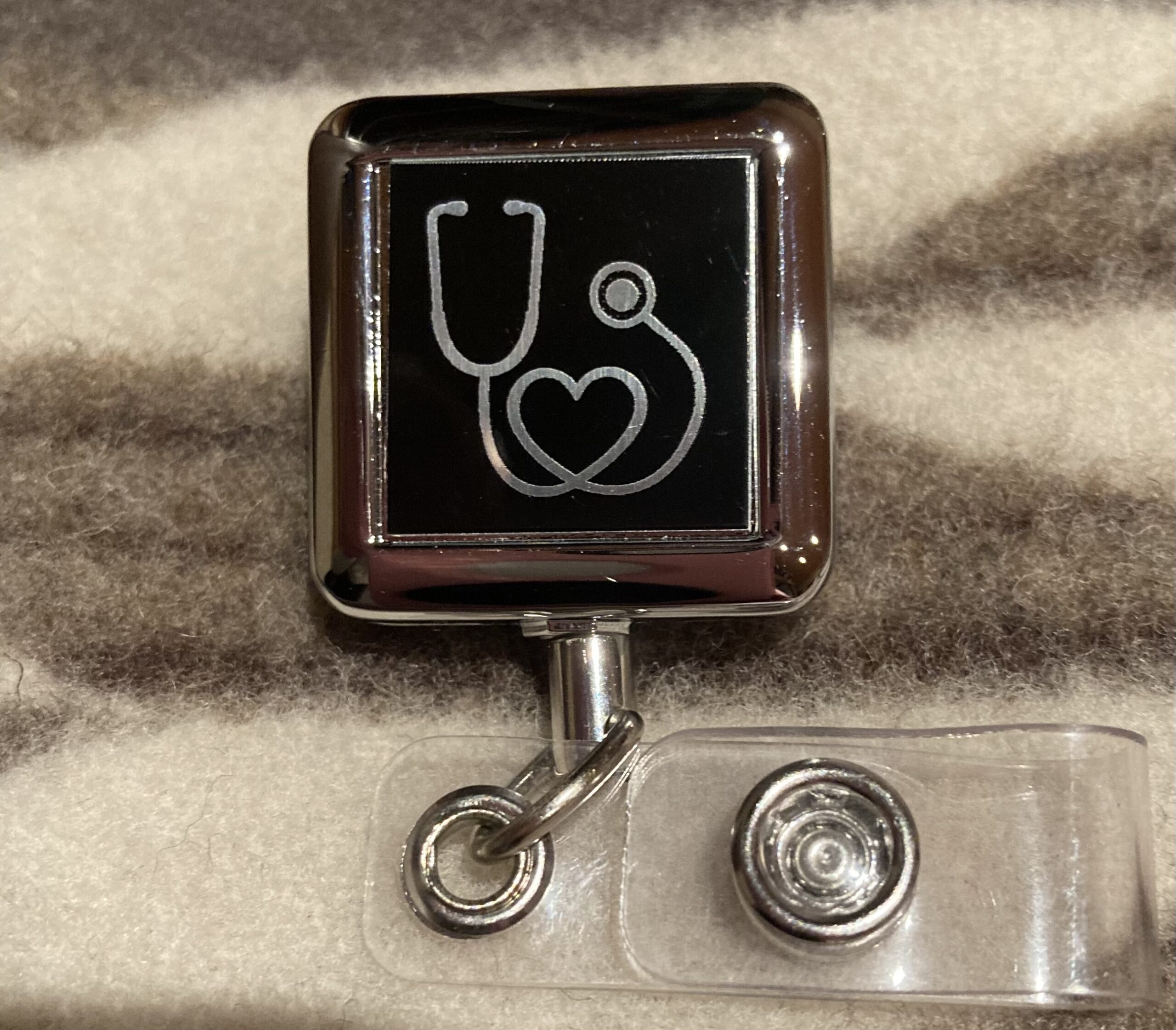 My badge holder, Emily Hagn
