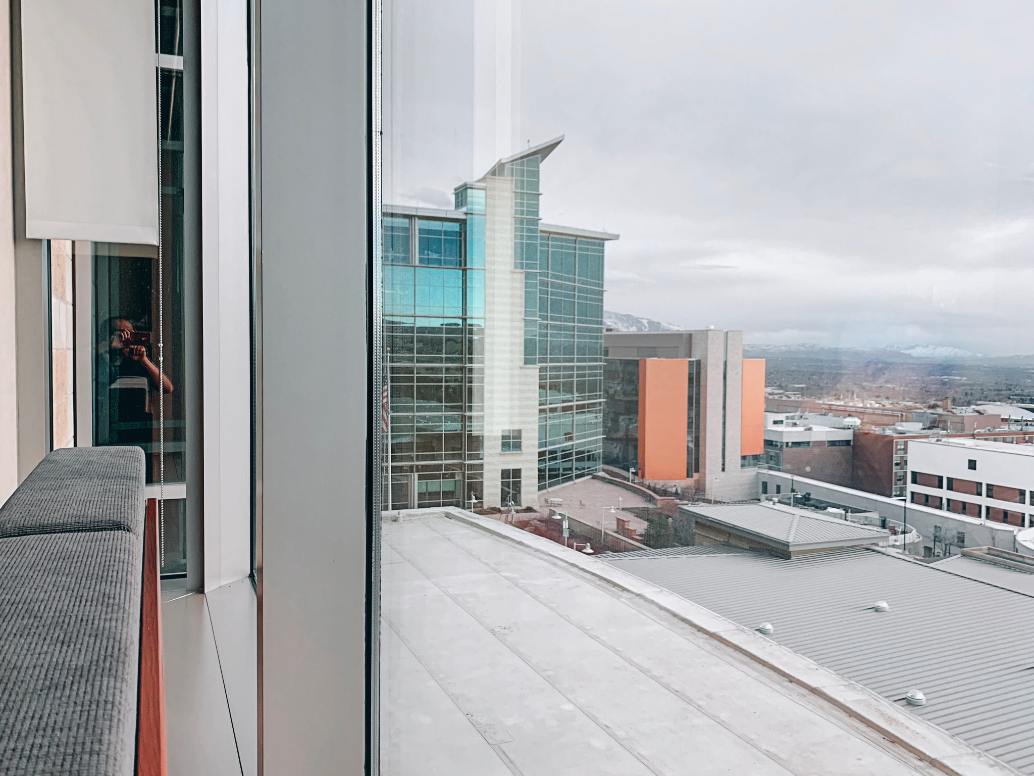 A view south from the Huntsman Cancer Hospital, February 2020