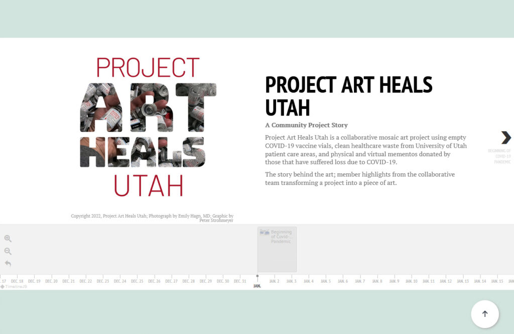 Project Art Heals Utah Timeline